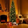 Pre-Lit Pencil Christmas Tree, Artificial Skinny Christmas Tree W/Metal Hinges & Base, Perfect for Indoor Shops Office and Holiday - 2 of 4