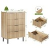 3/5 Drawer Fluted Dresser for Bedroom, Modern Wide Chest of Drawers with Metal Legs, Wood Storage Organizer - 2 of 4