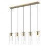 Alton 5-Light Linear Chandelier - Modern Steel Design for Kitchen & Dining Room - 2 of 4