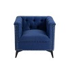 Arm Chairs with Linen Fabric,Mid Century Accent Arm Chairs Comfy Reading Lounge Club Armchair,Accent Single Sofa Chair with Arms-Cuddlewood - 2 of 4