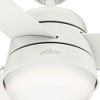 Hunter Fans 52" Astwood Lighted Ceiling Fan Fresh White Finish with Integrated LED and Pull Chain Control - 4 of 4