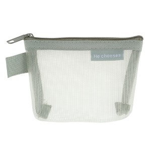 Unique Bargains Lightweight Three-Dimensional Triangular Mesh Makeup Bag 1 Pc - 1 of 4