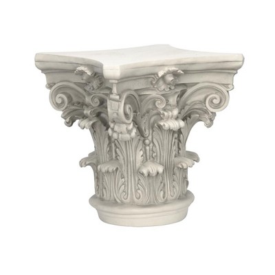 Small White Resin Corinthian Pillar Capital