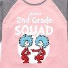 Girls' - Dr. Seuss - 2nd Grade Squad Thing 1 and Thing 2 Shirt Tail Raglan Graphic T-shirt - 2 of 4