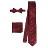 Gioberti Men's Formal 4pc Metallic Paisley Vest Necktie Bowtie and Pocket Square - 3 of 4
