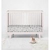 Bacati - Owls in the Woods Gray Beige 100 percent Cotton Universal Baby US Standard Crib or Toddler Bed Fitted Sheet - 4 of 4