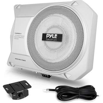 Pyle 10-Inch Low-Profile Amplified Subwoofer System - White