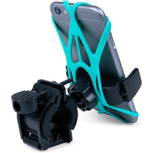 Universal Kids’ & Adult Bike Phone Mount – Adjustable 360° Rotating Clamp for Smartphones on Bikes, Scooters & Strollers (Green & Grey Options) - 1 of 4