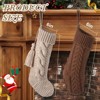 Aoibox 6 Pack Cable Knit Christmas Stockings White Beige Apricot Rustic Farmhouse Boho Holiday Decor Large 18in Small 15in Set - 2 of 4
