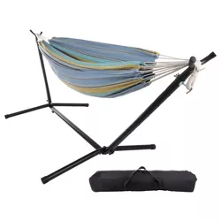 Red Pure Garden 80-91001R Portable Hammock with Stand-Folds and Fits into Included C 97.5x31.5 