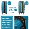 Coolife Luggage Sets 6 Piece Hardside Expandable Suitcases with Two Cosmetic Cases Spinner Wheels TSA Lock,Dark blue - 3 of 4