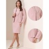 INSPIRE CHIC Women's Business Casual Sleeveless Dress and Long Sleeve Blazer Dress 2-Piece Suit Sets - 2 of 4