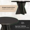 5-Piece Round Dining Set for 4, Retro Kitchen Table with Upholstered Chairs, Distressed Wood Finish and Trestle Base for Dining Room or kitchen - 4 of 4