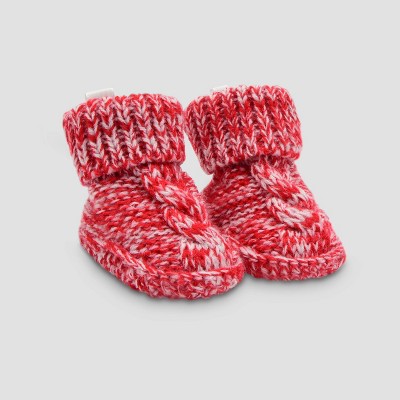 Baby Cable Knit Slippers - Just One You® made by carter's Red