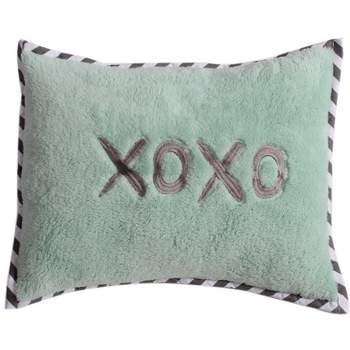 Bacati - Love Grey/Mint Throw Pillow