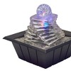 NAYSAYE Fountain Polyresin Spiral Ice Design with Cascading Water for Meditation Room Garden Indoor, Clear, 7.75"*7.75"*3" - 4 of 4