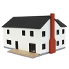 1/64 Large Two Story Farm House w/ Porch, Deck, Chimney, B&W 3d Print RW-11 - 3 of 4