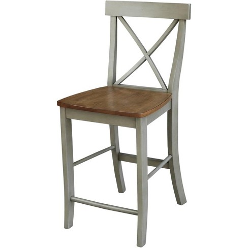 International Concepts X-back Counterheight Stool - 24 Inches Seat ...