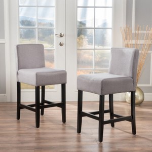 Christopher Knight Home Lowry Contemporary Upholstered 26 Inch Counter Stools (Set of 2) - 1 of 4