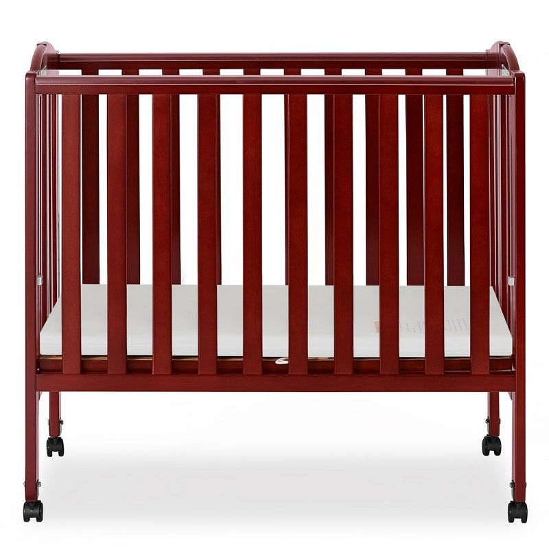 Dream On Me 2 in 1 Folding Portable Crib, Cherry, 1 of 6