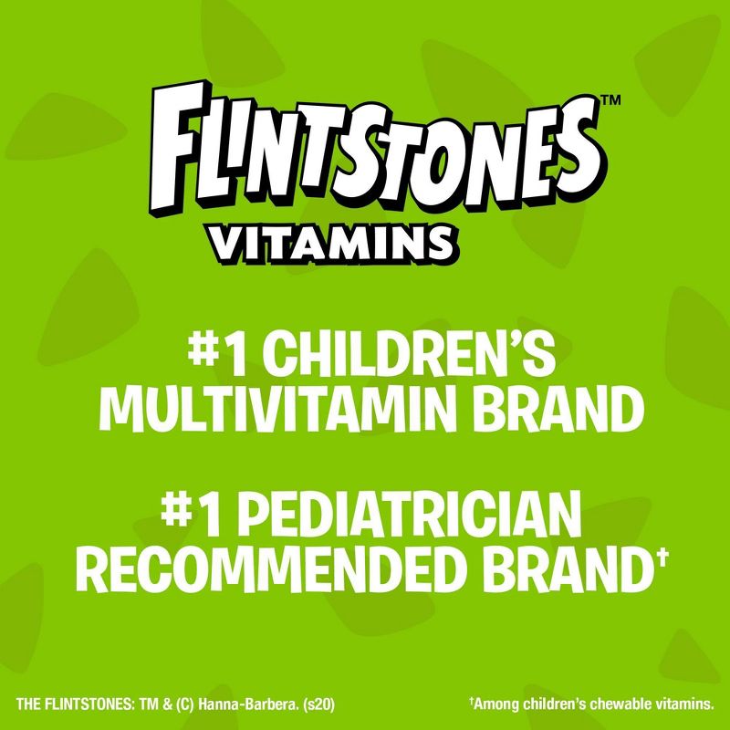 Flintstones Chewable Kids with Iron, Calcium, Vitamin C &#38;  Vitamin D Multivitamin - 180ct, 4 of 8