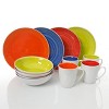 Gibson Home 12pc Ceramic Crenshaw Dinnerware Set: Off-White Solid Dishware, Microwave & Dishwasher Safe, Service for 4 - 2 of 3