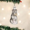Old World Christmas Hanging Glass Tree Ornament, Grey Schnauzer - 2 of 3