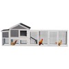 Akoasm 111.5 in. W Large Outdoor Wooden Chicken Coop with Waterproof UV-Resistant Panels, Egg Tray, Safety Lock & Removable Tray-Gray - 4 of 4
