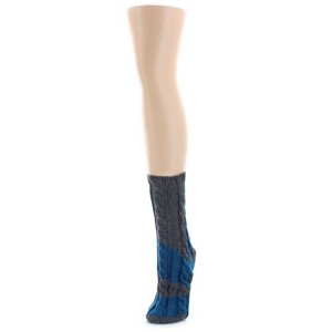 Memoi Women's Color Swish Chunky Knit Boot Sock - 1 of 2