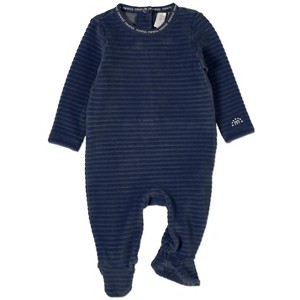 MiniMoi Baby and Toddler Cotton-Rich Drop-Needle Footie With MiniMoi Trim - 1 of 4