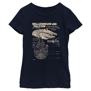 Girls Star Wars Corellian Freighter T Shirt - 1 of 4