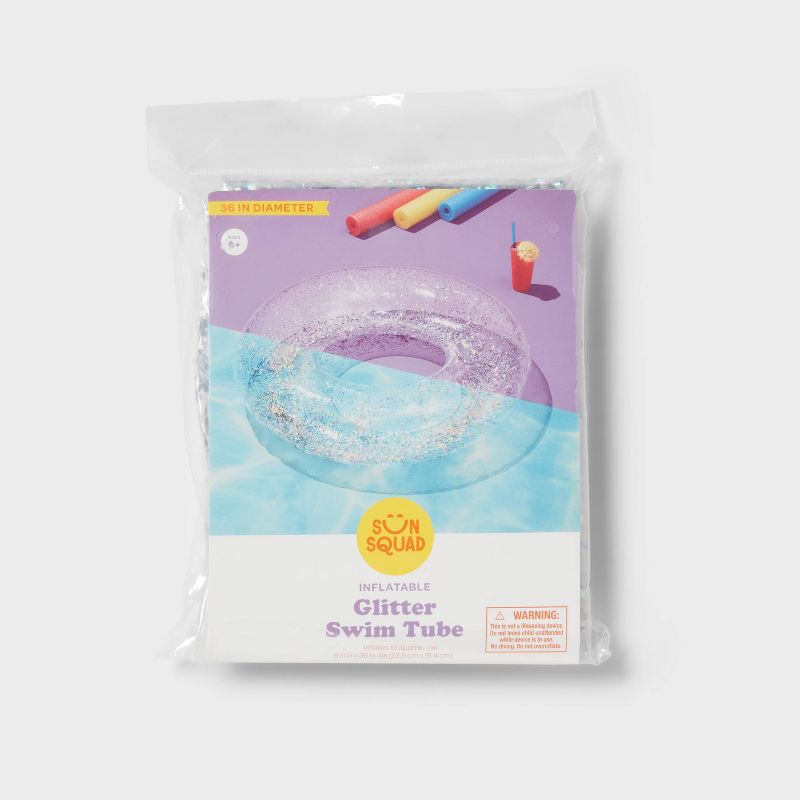 36" Inflatable Glitter Swim Tube - Sun Squad™, 6 of 7