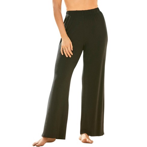 Swim 365 Women’s Plus Size Wide-leg Cover Up Pant, 22/24 - Black : Target