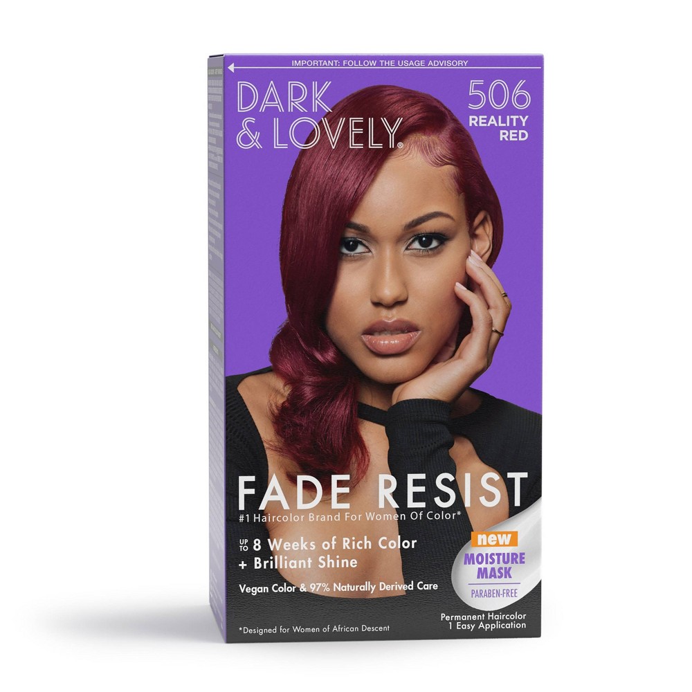 Photos - Hair Dye Dark and Lovely Fade Resist Rich Conditioning Hair Color - 506 Reality Red