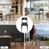 Set of 1/2/4 Stackable Dining Chairs - Modern Plastic w/Metal Legs, Waterproof & Stain-Resistant for Indoor/Outdoor - 4 of 4