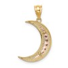 Black Bow Jewelry 14k Yellow & Rose Gold with White Rhodium D/C Crescent Moon Pendant - 3 of 4