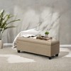 Storage Ottoman Bench, Storage Bench, Fabric Entryway Bedroom Bench, Loads 330 lb for Bedroom Living Room - 4 of 4