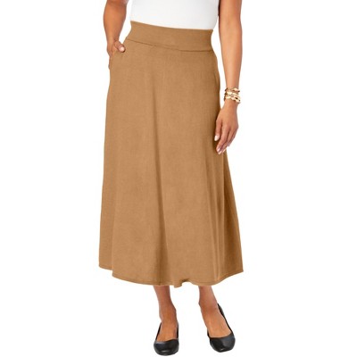 Jessica London Women's Plus Size A-Line Cashmere Skirt