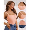Allegra K Women's Built-In Bra Adjustable Strap Flowy Swing Camisoles - 3 of 4