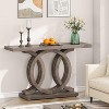 Hommoo 55 Inch Console Table with Geometric Base - 3 of 4
