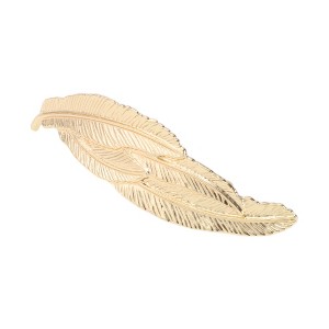 Unique Bargains Fashion Fern Leaf Hair Clips Gold Tone 1 Pc - 1 of 4