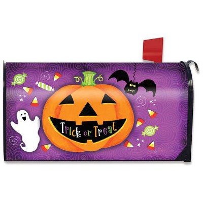Briarwood Lane Halloween Treats Jack O'lantern Magnetic Mailbox Cover Candy Corn Bat Standard