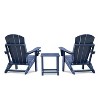 22'' 3 PCS Folding Adirondack Sets,2 Resin Adirondack and Side Table - 3 of 4