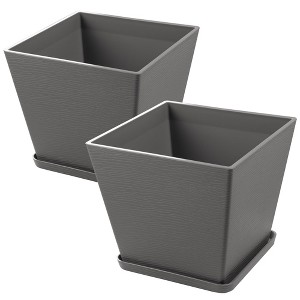 Kozyard Planter Indoor Outdoor Plant Pots with Tray Collecting Water for Tall Plants, Flowers - 1 of 4