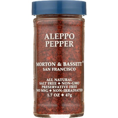 Morton & Bassett Aleppo Pepper, All Natural, Kosher, MSG Free, Non-GMO, 1.7 Ounce (Pack of 3)