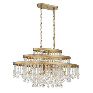 Savoy House Luna 10 - Light Chandelier in  Warm Brass - 1 of 1