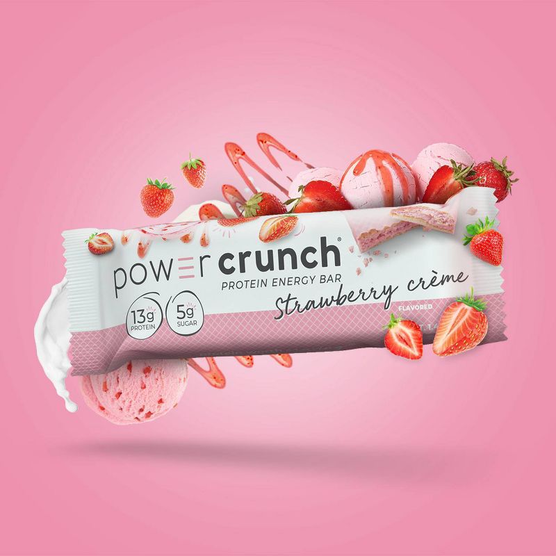 Power Crunch Strawberry Cream Wafer Protein Energy Bar - 5pk, 5 of 10