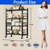 Musment Storage Shelves, Closet Organizers and Storage Foldable Metal Shelving Units  for Garage Kitchen, Collapsible Organizer Rack - 2 of 4