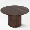 Dwen 46'' KD Manufactured Wood Foild with Grain Paper Round Top Pedestal Dining Table-Maison Boucle - 4 of 4