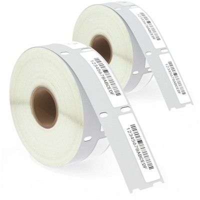 BETCKEY  Compatible  30346 , 1/2in x 17/8in Library Barcode Labels  Compatible with  Labelwriter 450, 4XL & Zebra Desktop Printers 2 Rolls/1200 Labels